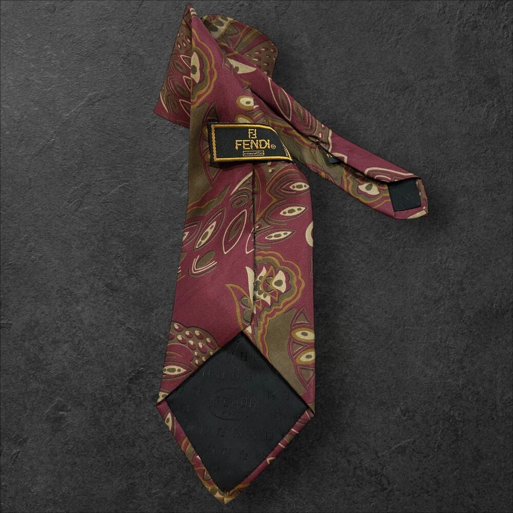 Vintage FENDI Men's Italian Silk Tie